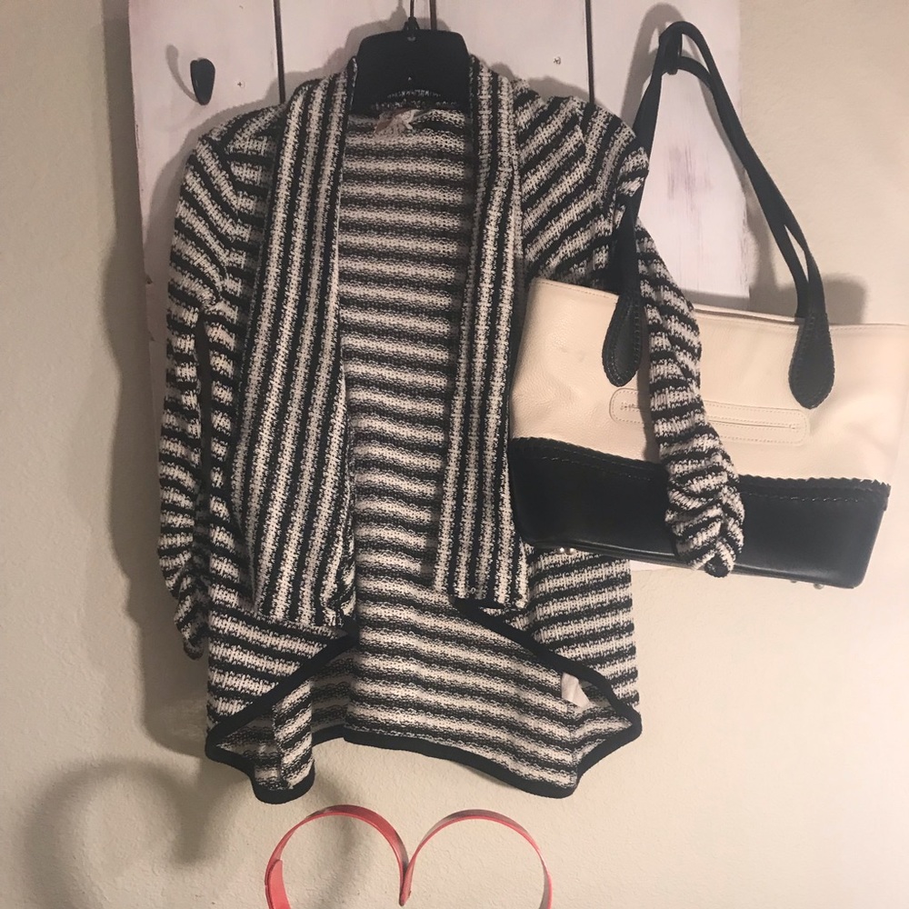 Mauve for Anthropologie stripes cardigan M in EUC